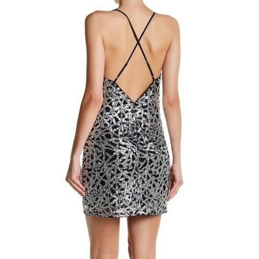 Ali & Jay Mini Dress Silver Sequin